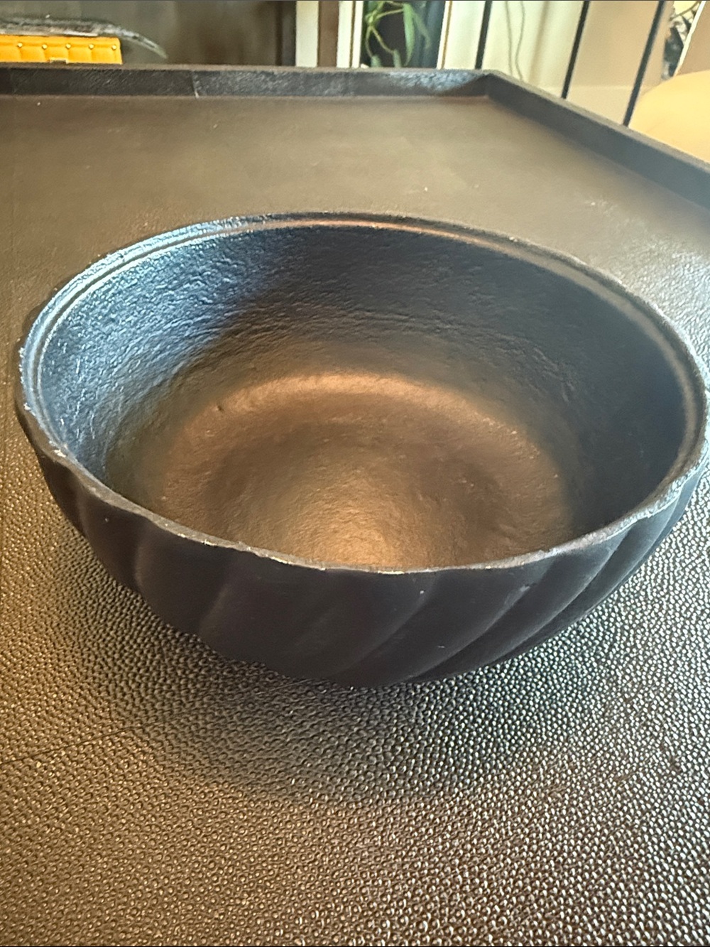 Black Decorative Fruitbowl Black Textured